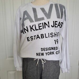 CK White Sweatshirt Small NWOT